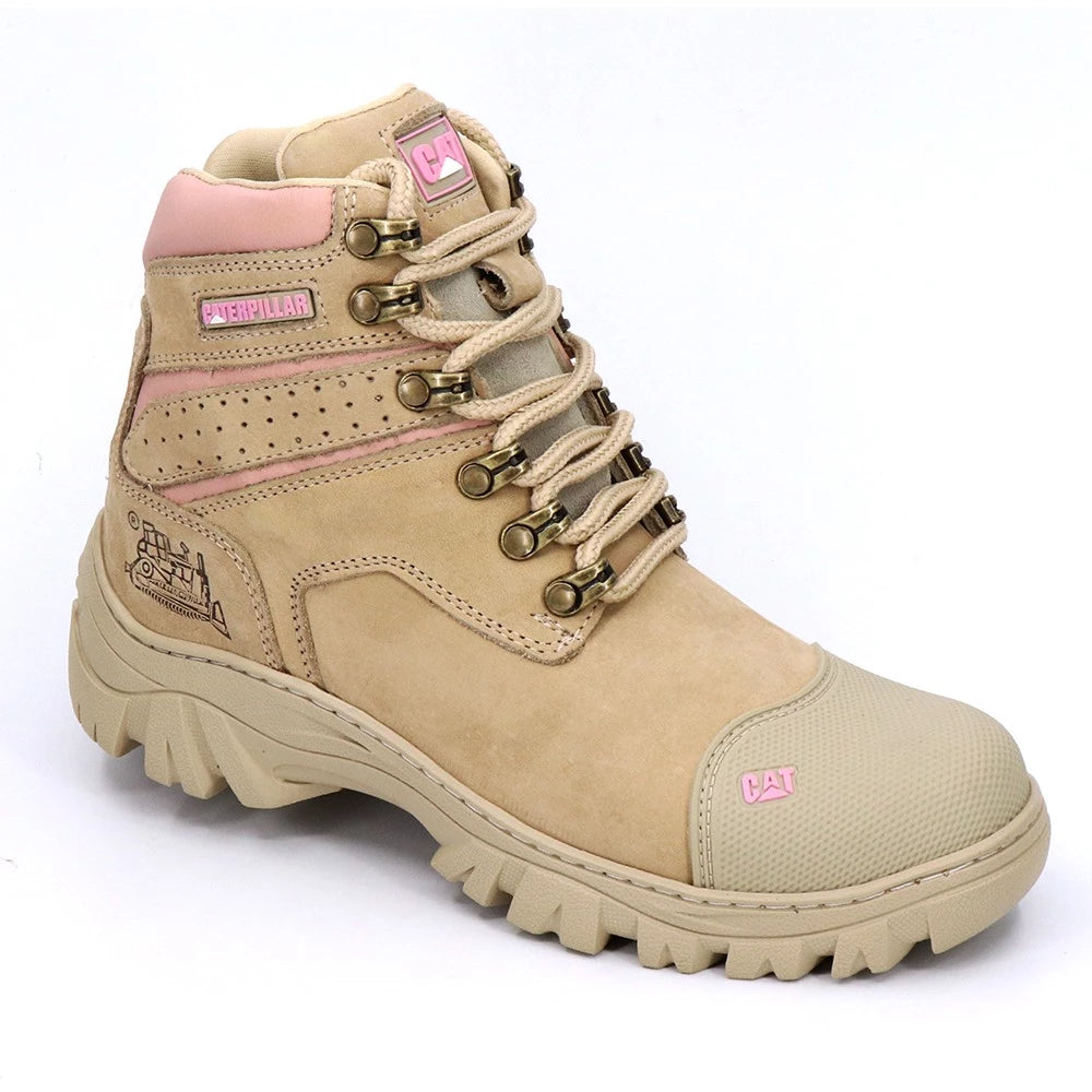 coturno feminino, bota adventure, coturno couro legítimo, coturno rosa nude, bota feminina resistente, coturno casual, coturno conforto, solado de borracha, botina feminina, bota trilha leve
