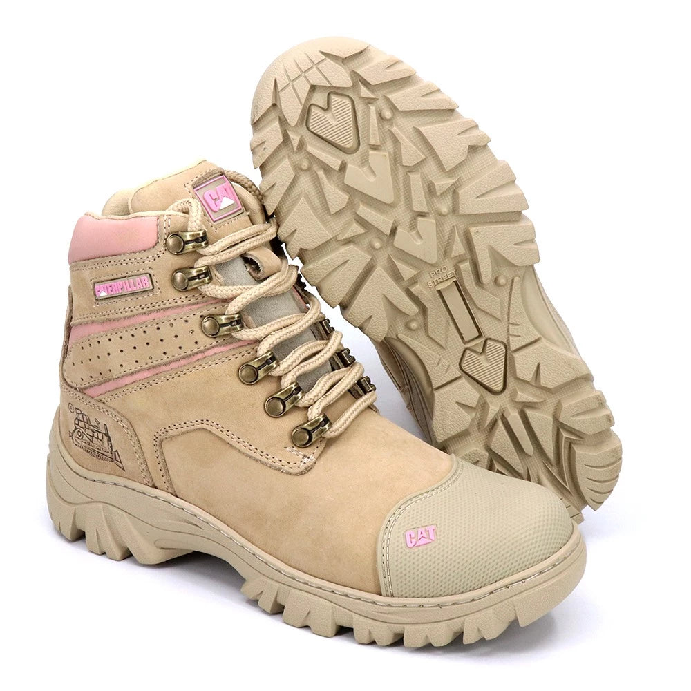 coturno feminino, bota adventure, coturno couro legítimo, coturno rosa nude, bota feminina resistente, coturno casual, coturno conforto, solado de borracha, botina feminina, bota trilha leve