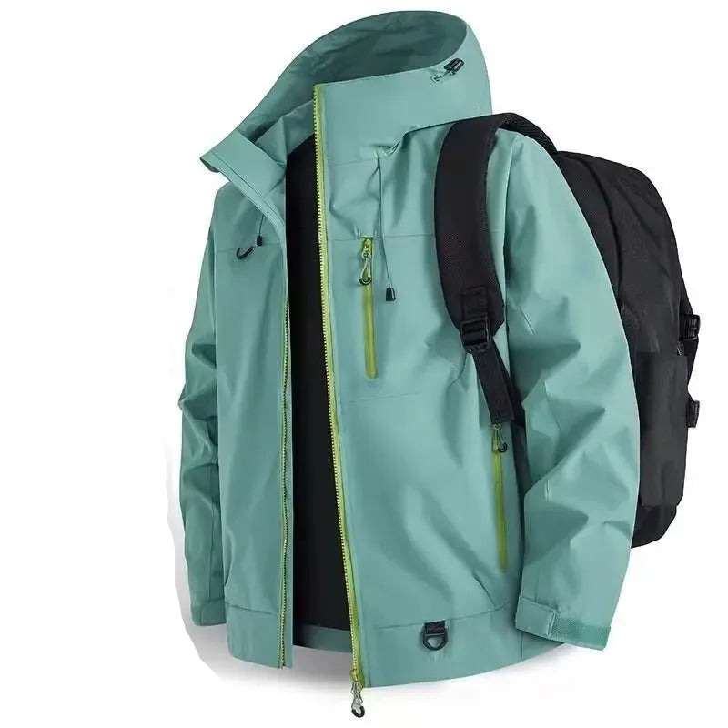 jaqueta outdoor 2025, jaqueta retrô, jaqueta com capuz, jaqueta corta-vento, jaqueta impermeável, jaqueta unissex, casaco leve, estilo vintage, jaqueta de primavera, jaqueta casual
