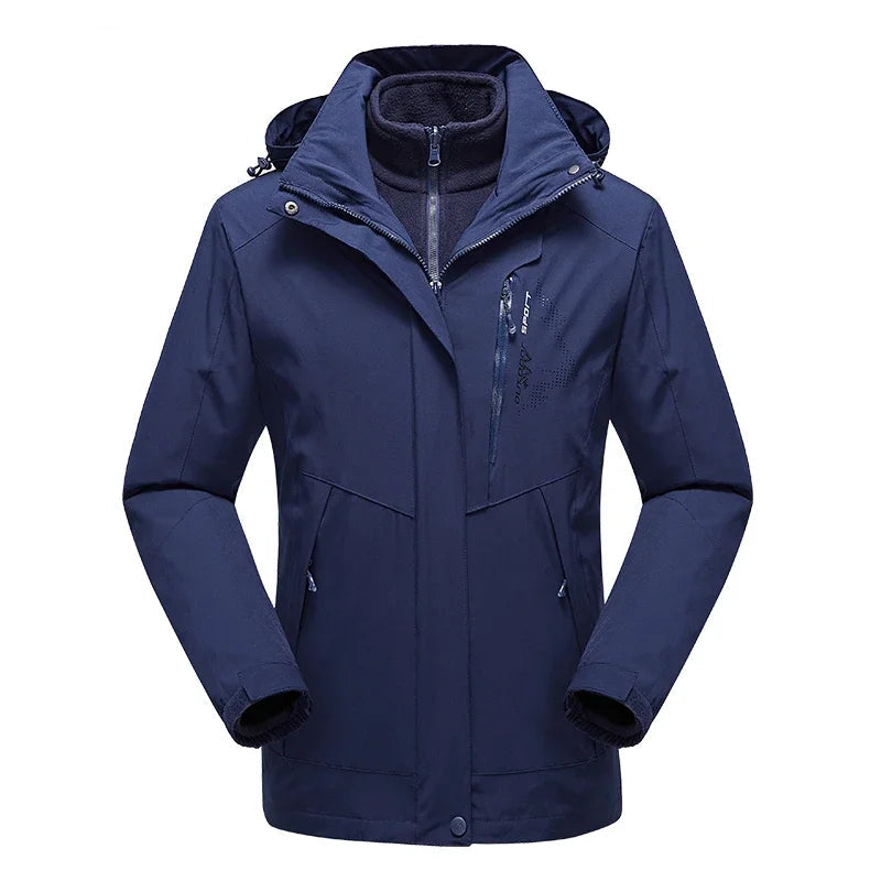 jaqueta masculina 3 em 1, jaqueta de inverno masculina, jaqueta impermeável e corta-vento, jaqueta térmica para neve, casaco masculino esportes de inverno, jaqueta para esqui e snowboard, jaqueta outdoor masculina, jaqueta com forro removível, casaco masculino resistente à água, jaqueta técnica masculina
