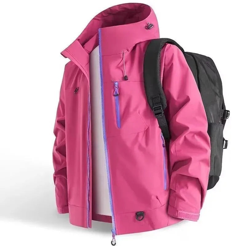 jaqueta outdoor 2025, jaqueta retrô, jaqueta com capuz, jaqueta corta-vento, jaqueta impermeável, jaqueta unissex, casaco leve, estilo vintage, jaqueta de primavera, jaqueta casual