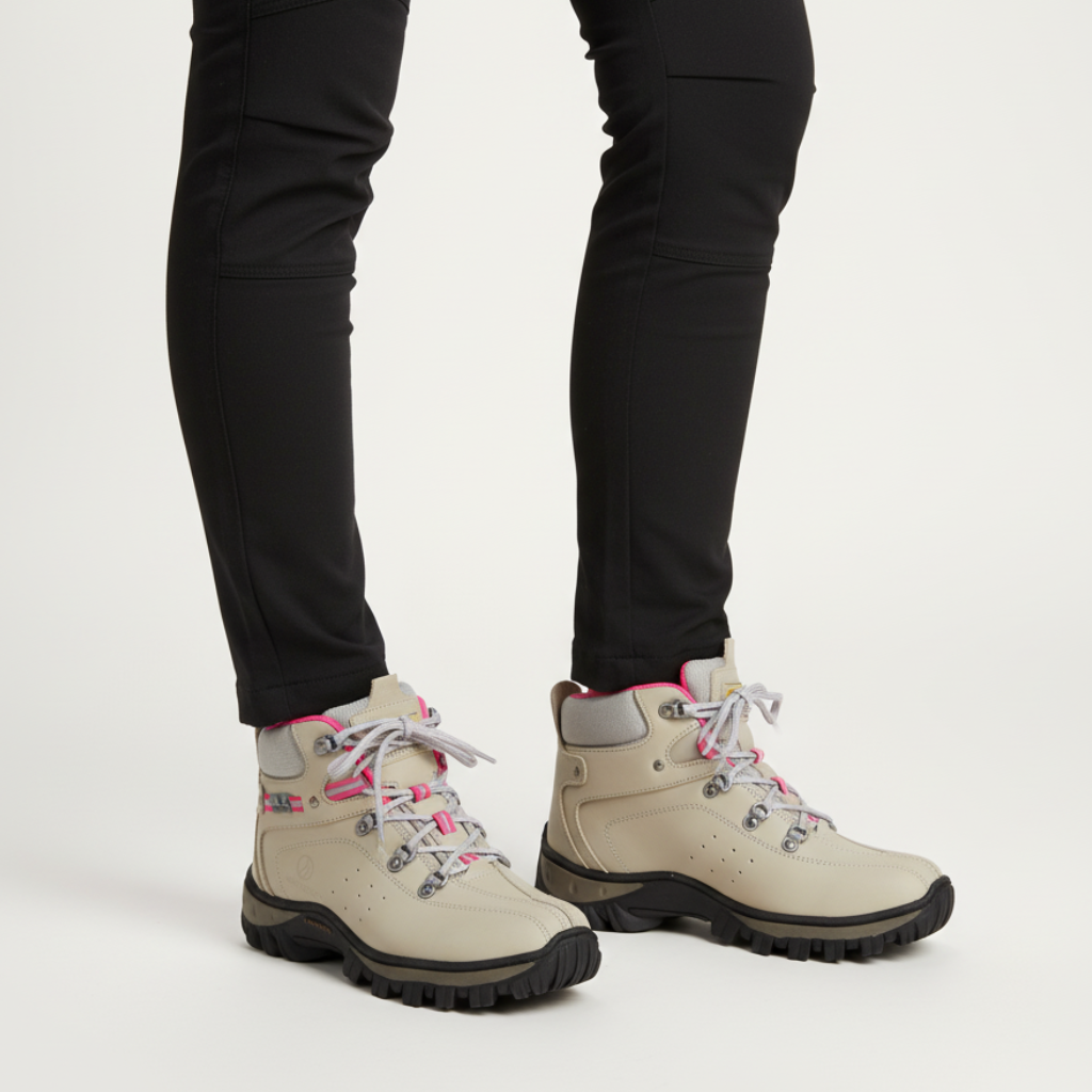 coturno feminino, masterboots 2113, bota de couro feminina, coturno com CA, coturno segurança, palmilha em gel, solado costurado, bico pvc flexível, coturno trabalho, coturno trilha