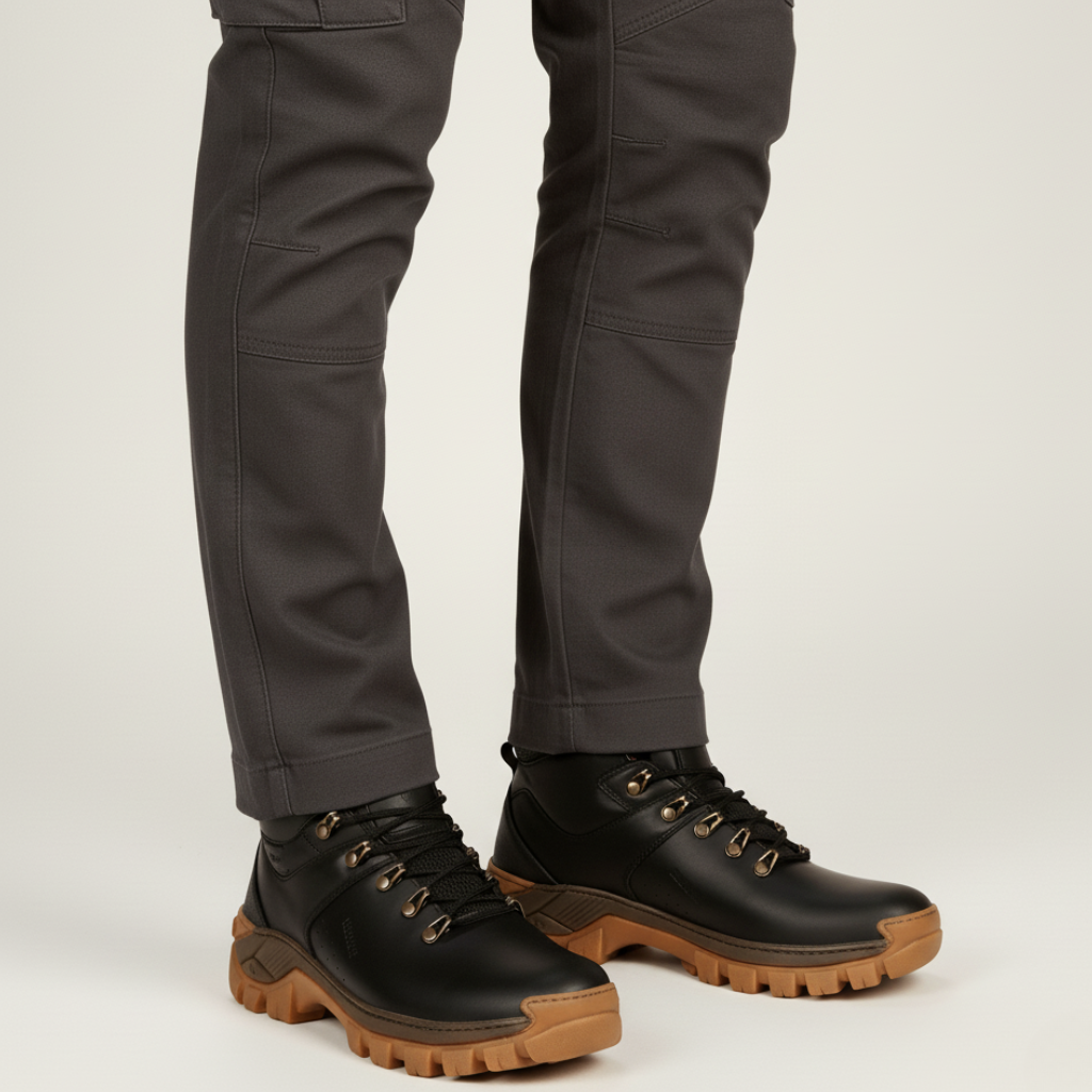 coturno masculino, tênis adventure, via livre original, coturno couro legítimo, bota masculina leve, coturno com CA, calçado antiderrapante, adventure mississippi, coturno confortável, tênis cano curto