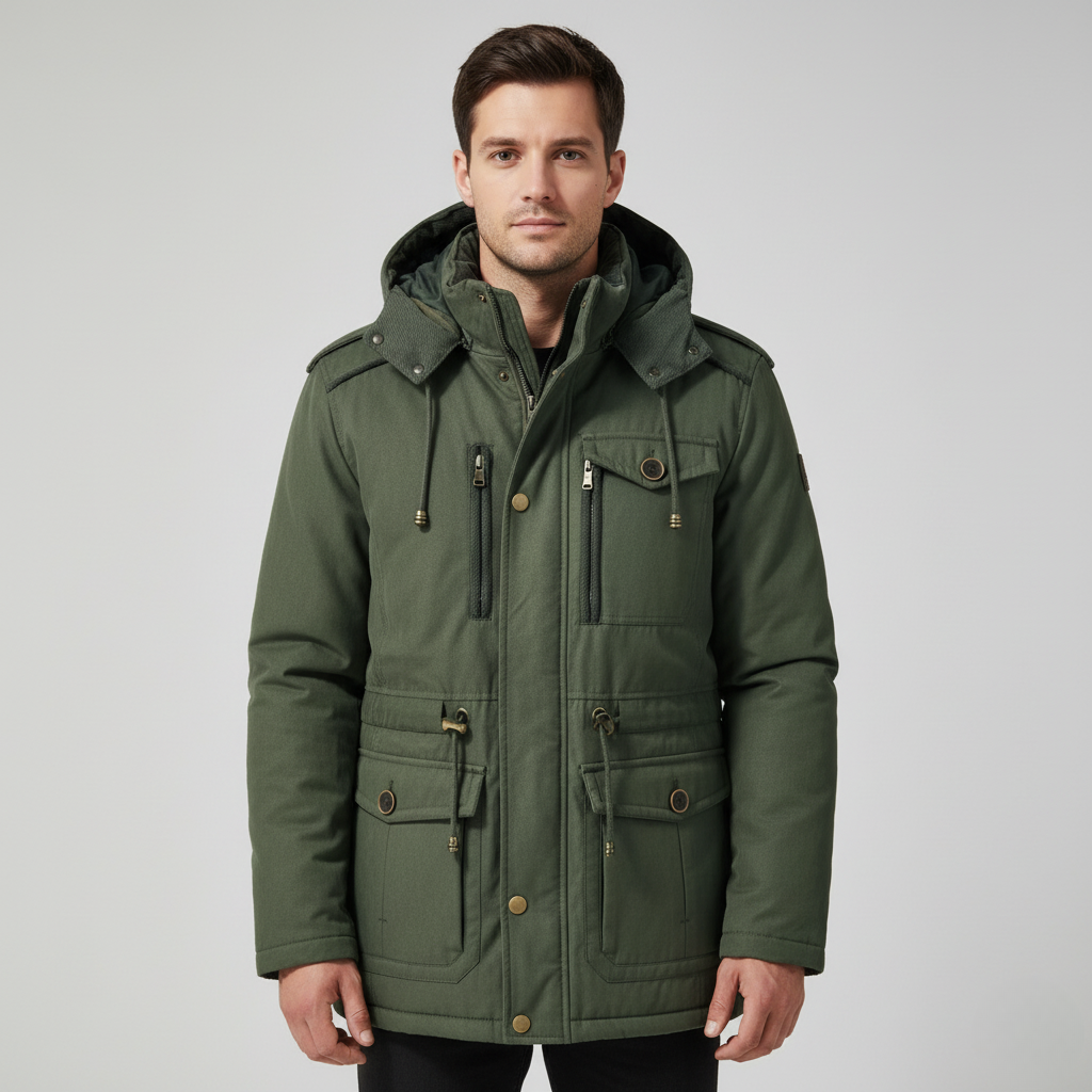 jaqueta masculina de inverno, parka masculina longa, jaqueta impermeável com capuz, casaco masculino térmico, jaqueta corta-vento masculina, jaqueta casual resistente ao frio, jaqueta masculina para chuva, casaco masculino acolchoado, jaqueta algodão e poliéster, parka masculina para frio intenso