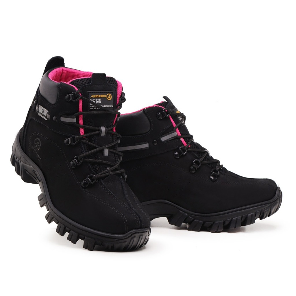 coturno feminino, masterboots 2113, bota de couro feminina, coturno com CA, coturno segurança, palmilha em gel, solado costurado, bico pvc flexível, coturno trabalho, coturno trilha