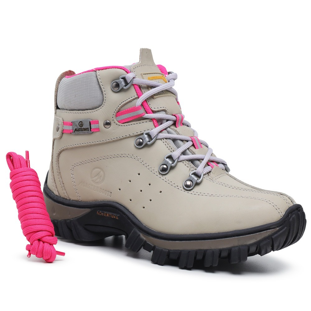 coturno feminino, masterboots 2113, bota de couro feminina, coturno com CA, coturno segurança, palmilha em gel, solado costurado, bico pvc flexível, coturno trabalho, coturno trilha