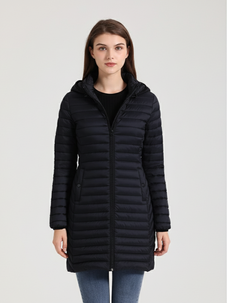 parka feminina longa, casaco feminino impermeável, parka com capuz removível, jaqueta feminina de inverno, parka térmica feminina, casaco corta-vento feminino, parka forrada com pele sintética, parka impermeável e quente, casaco feminino elegante de frio, parka feminina poliéster resistente
