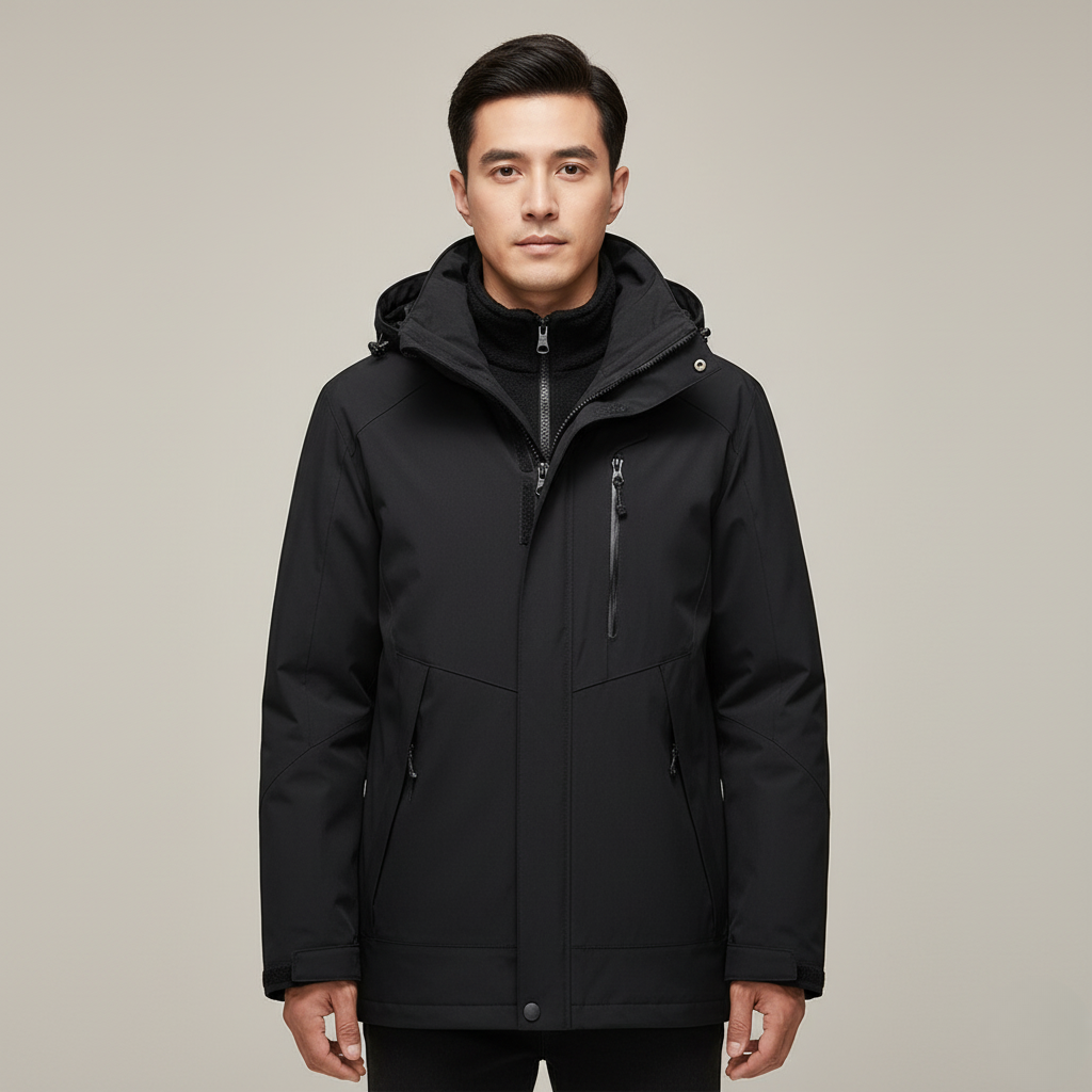 jaqueta masculina 3 em 1, jaqueta de inverno masculina, jaqueta impermeável e corta-vento, jaqueta térmica para neve, casaco masculino esportes de inverno, jaqueta para esqui e snowboard, jaqueta outdoor masculina, jaqueta com forro removível, casaco masculino resistente à água, jaqueta técnica masculina