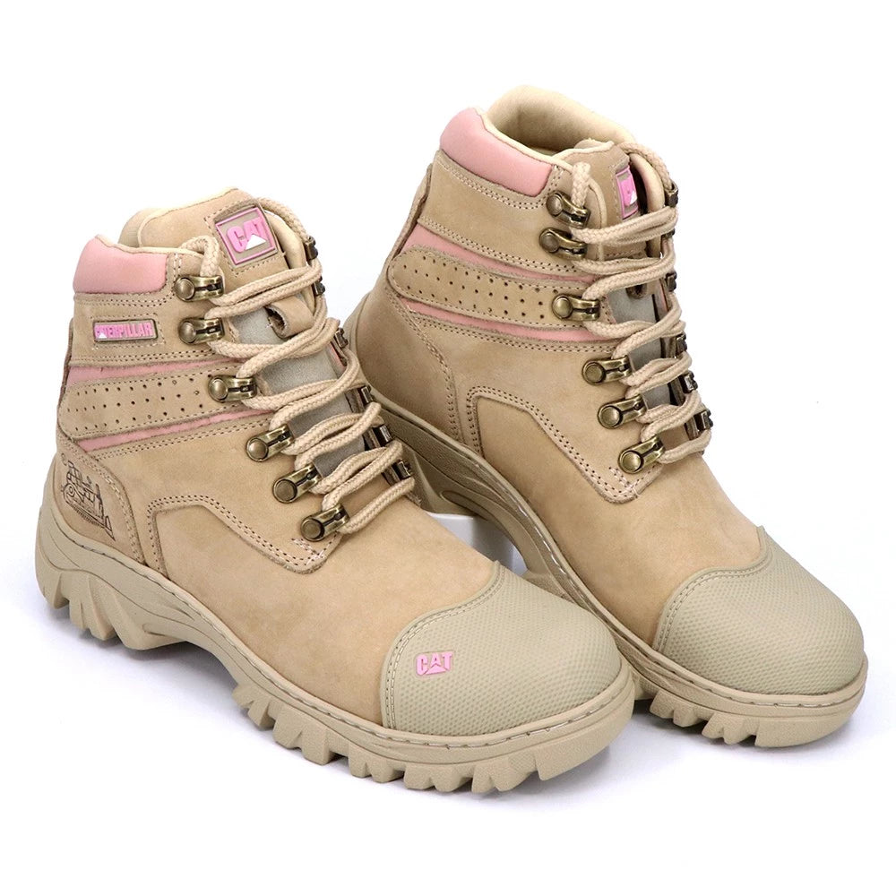 coturno feminino, bota adventure, coturno couro legítimo, coturno rosa nude, bota feminina resistente, coturno casual, coturno conforto, solado de borracha, botina feminina, bota trilha leve
