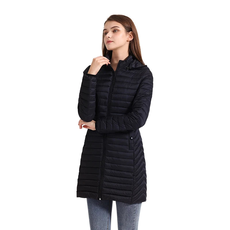 parka feminina longa, casaco feminino impermeável, parka com capuz removível, jaqueta feminina de inverno, parka térmica feminina, casaco corta-vento feminino, parka forrada com pele sintética, parka impermeável e quente, casaco feminino elegante de frio, parka feminina poliéster resistente