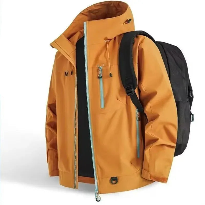 jaqueta outdoor 2025, jaqueta retrô, jaqueta com capuz, jaqueta corta-vento, jaqueta impermeável, jaqueta unissex, casaco leve, estilo vintage, jaqueta de primavera, jaqueta casual
