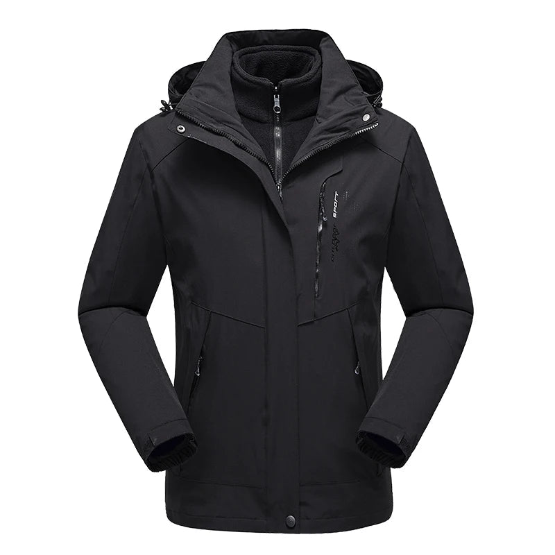 jaqueta masculina 3 em 1, jaqueta de inverno masculina, jaqueta impermeável e corta-vento, jaqueta térmica para neve, casaco masculino esportes de inverno, jaqueta para esqui e snowboard, jaqueta outdoor masculina, jaqueta com forro removível, casaco masculino resistente à água, jaqueta técnica masculina