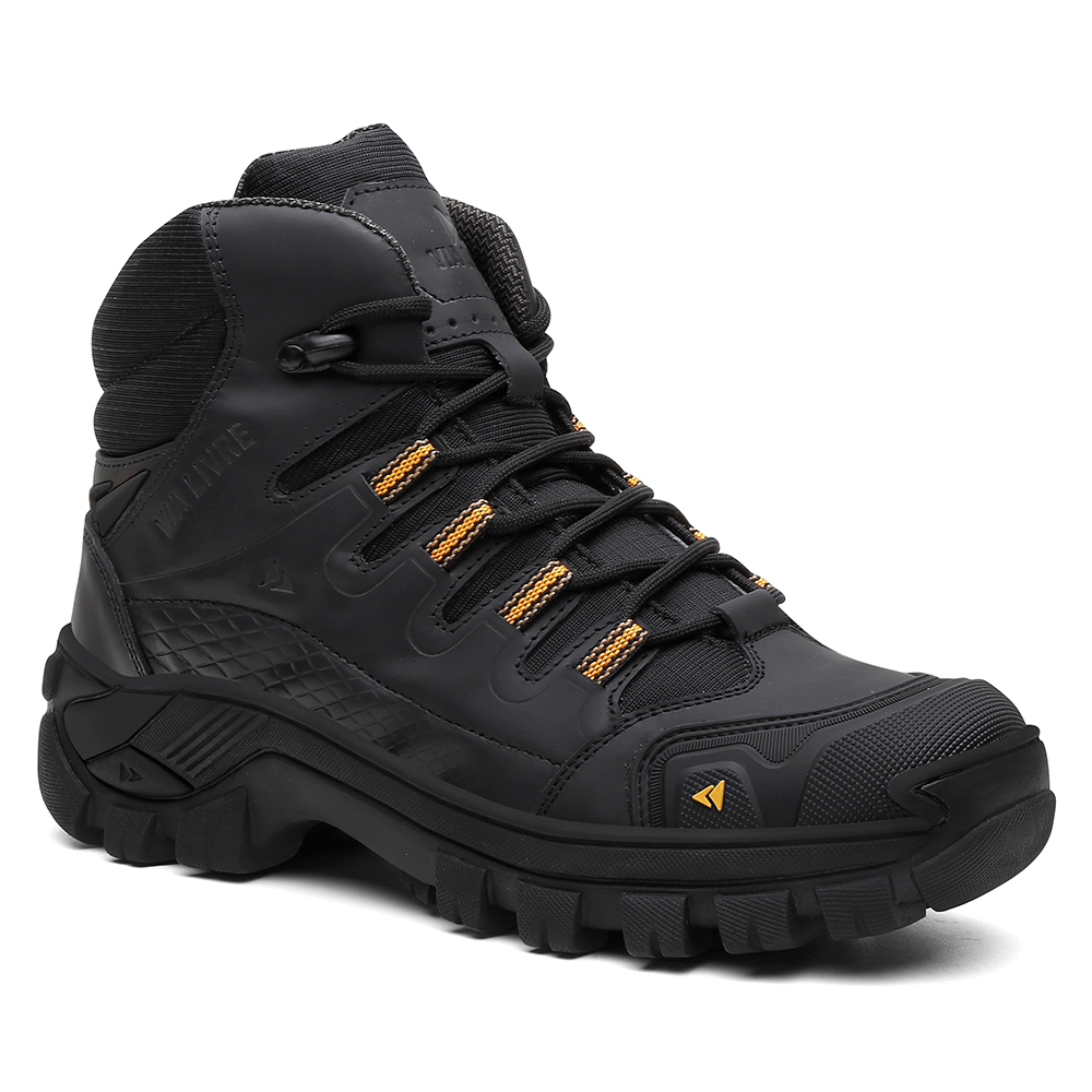 coturno masculino, bota kansas, coturno couro legítimo, coturno cano médio, coturno antiderrapante, bota de trilha, coturno com CA, bota de aventura, coturno conforto, coturno resistente