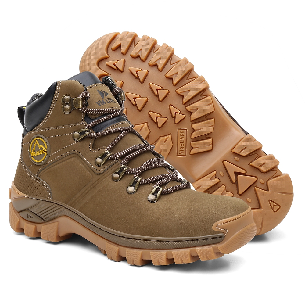 coturno masculino, coturno toronto, bota couro reforçado, coturno antiderrapante, coturno leve, coturno com CA, bota via livre, coturno adventure, calçado masculino resistente