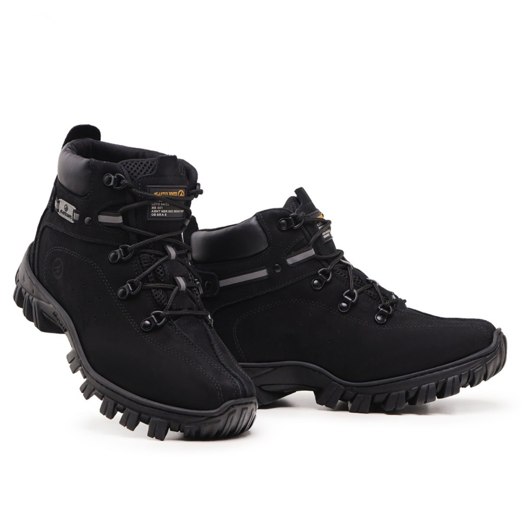 coturno feminino, masterboots 2113, bota de couro feminina, coturno com CA, coturno segurança, palmilha em gel, solado costurado, bico pvc flexível, coturno trabalho, coturno trilha