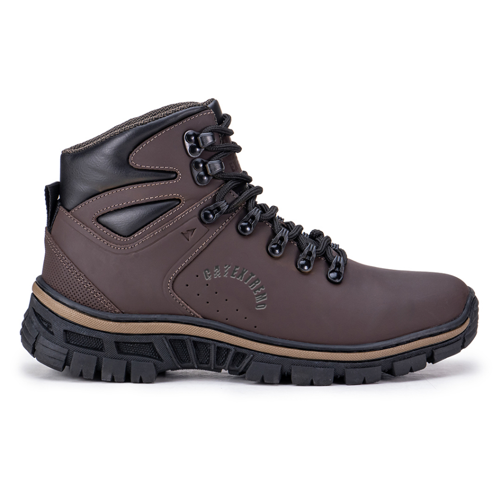 coturno masculino, cat extremo, coturno couro emborrachado, bota semi impermeável, coturno com CA, bota antiderrapante, coturno de trabalho, calçado resistente, bota adventure, couro premium