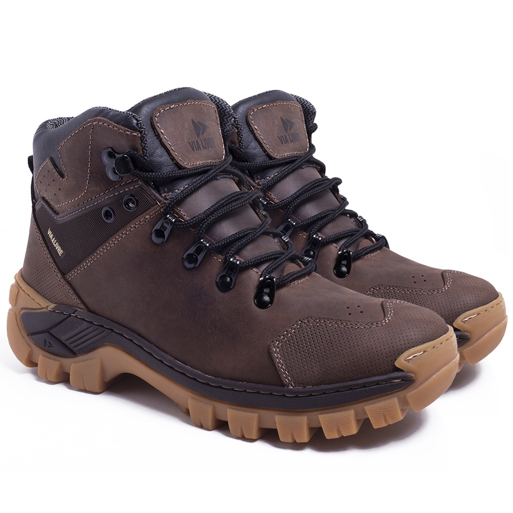 coturno masculino, adventure n4, coturno couro legítimo, coturno com CA, coturno antiderrapante, bota adventure, coturno via livre, coturno conforto, coturno premium